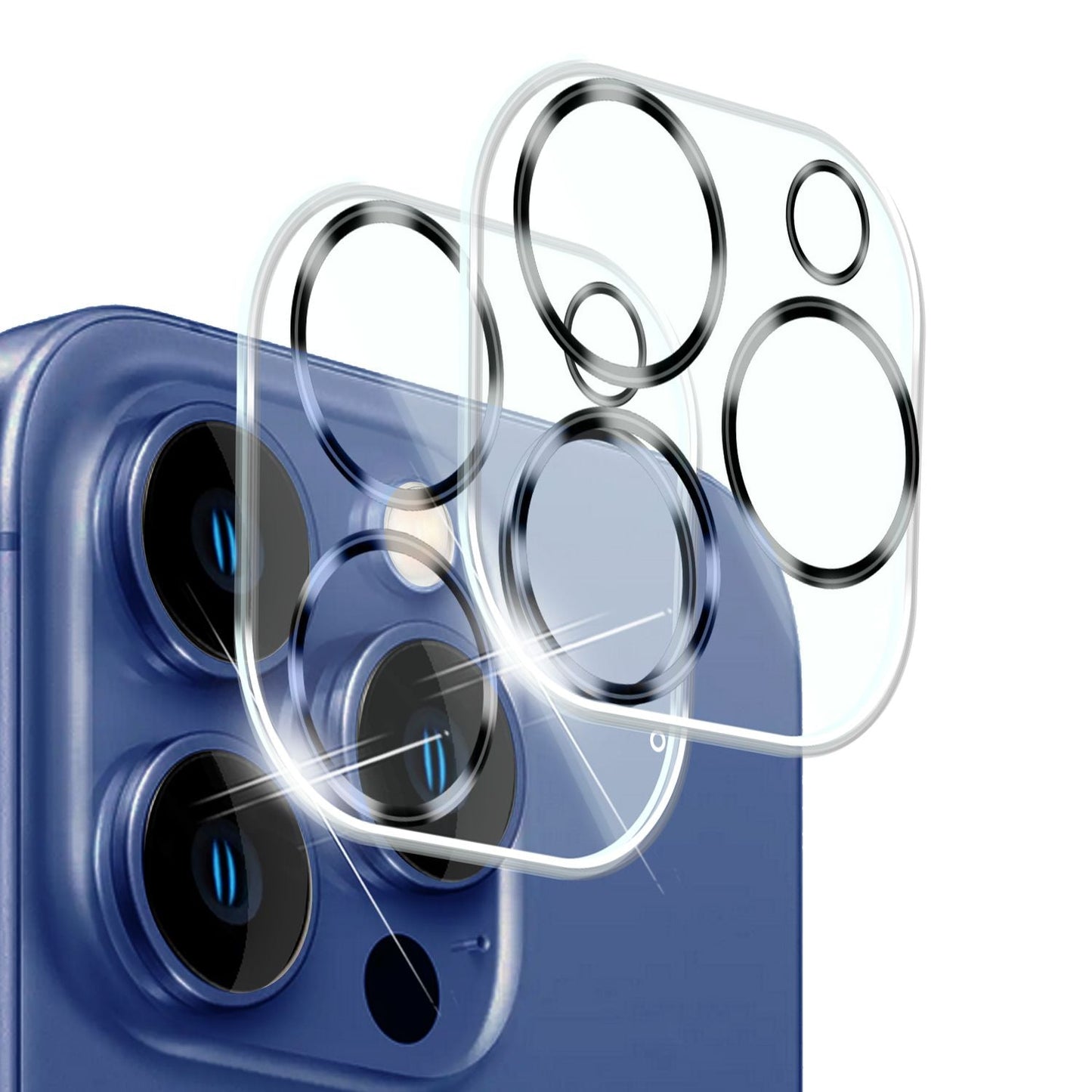 NALIA 2x Camera Protective Glass for iPhone 16 Pro Max, Transparent Lens Protector for Rear Camera, Camera Protection, Camera Glass