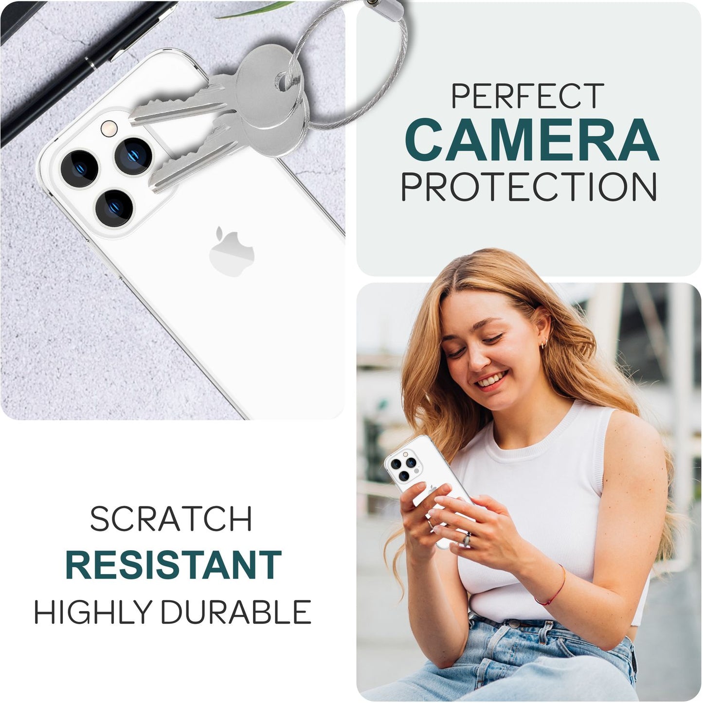 NALIA 2x Camera Protective Glass for iPhone 16 Pro Max, Transparent Lens Protector for Rear Camera, Camera Protection, Camera Glass