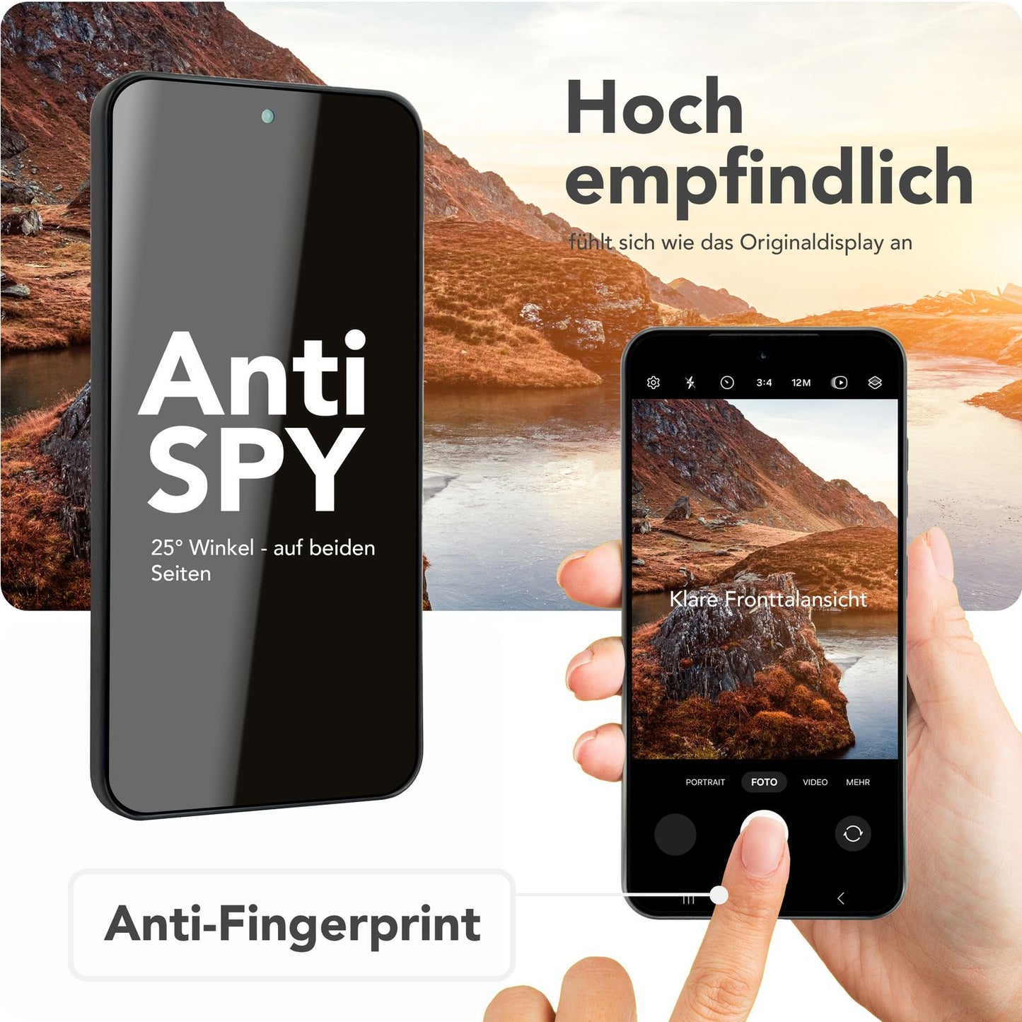 NALIA AntiSpyX für Samsung Galaxy S25 Glas, Privacy Schutzglas mit Montagehilfe zur Installation, Kratzfeste 9H gehärtete Blickschutz-Folie, Oleophobes Anti-Spy Displayschutz-Glas