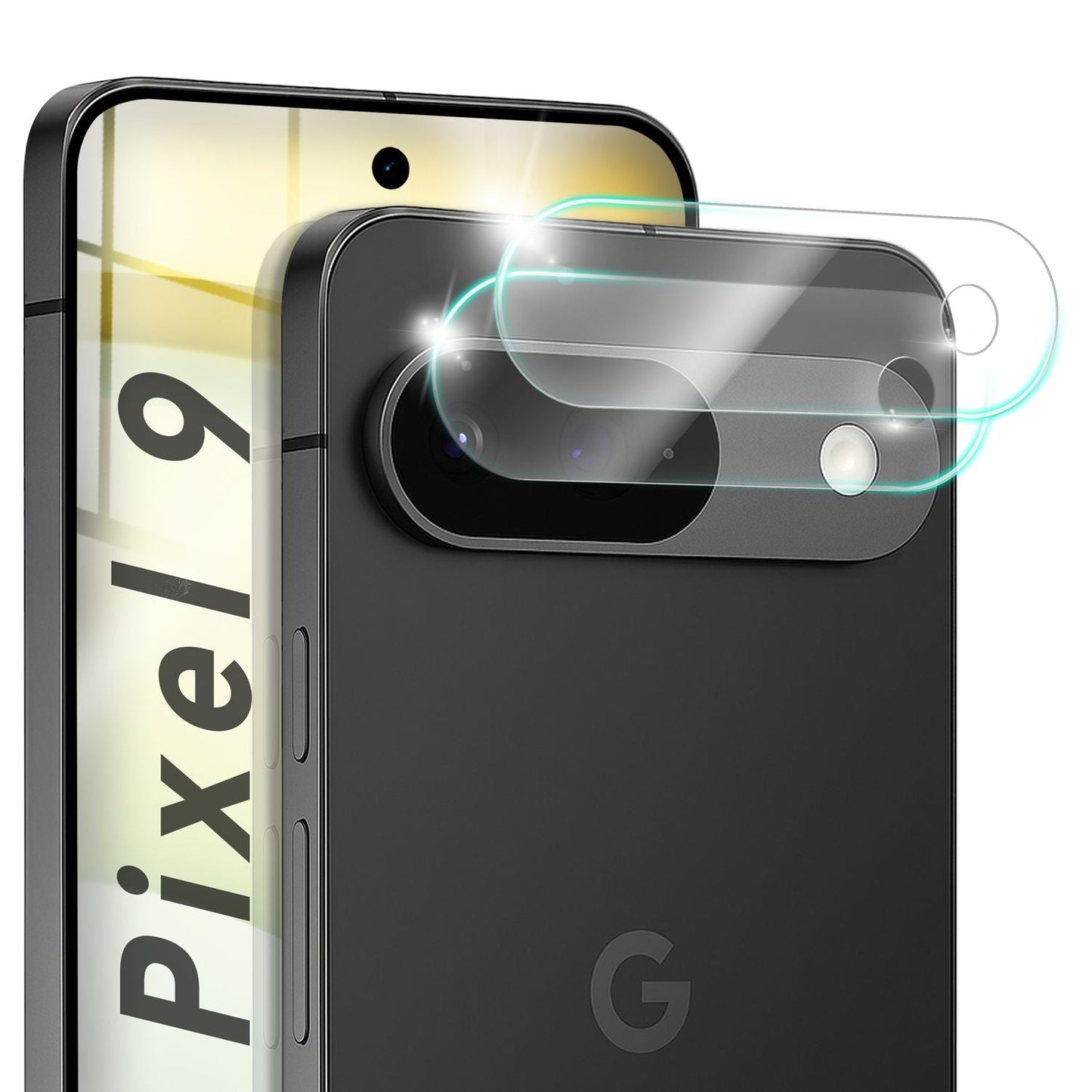 NALIA Focus.X2 MAX Camera Protector for Google Pixel 9 – 2x Camera Protective Glass, Transparent &amp; Scratch-Resistant, Full Lens Coverage, Case Compatible, 9H Hardness, Oleophobic