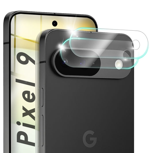 NALIA Focus.X2 MAX myndavélarhlíf fyrir Google Pixel 9 – 2x myndavélarhlífðargler, gegnsætt og rispuþolið, full linsuþekja, samhæft við hulstur, 9H hörku, olíufælandi