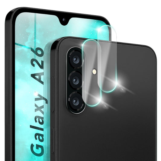 NALIA Focus.X2 MAX myndavélarhlíf fyrir Samsung Galaxy A26 – 2x myndavélarhlíf með 9H hörku, afar gegnsætt hulstur fyrir aftari myndavél, hulsturvænt, fingrafaravarið, rispuvarið