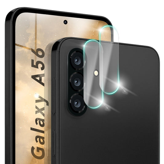 NALIA Focus.X2 MAX myndavélarhlíf fyrir Samsung Galaxy A56 – 2x myndavélarhlíf með 9H hörku, afar gegnsæ linsuhlíf, hulsturvæn, smurvörn, rispuþolin