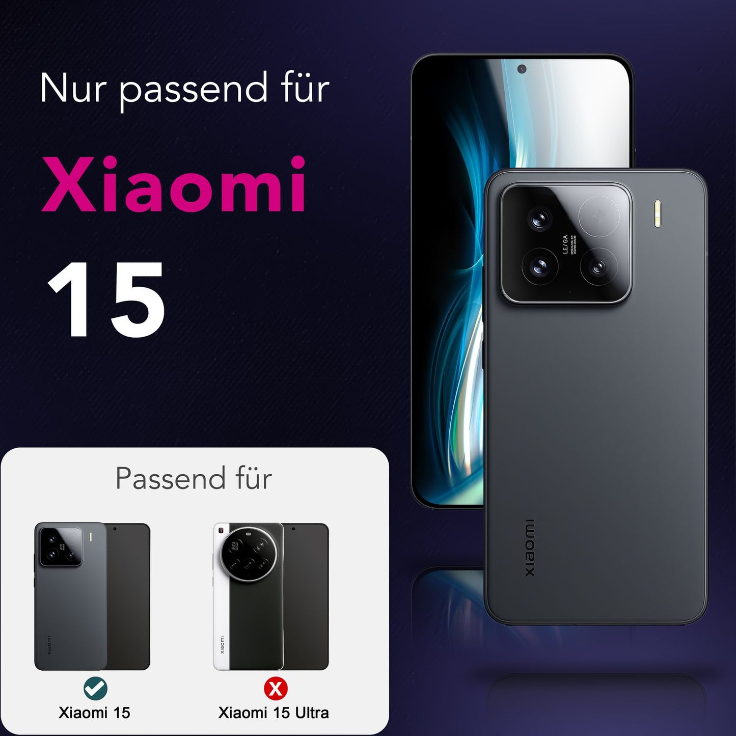NALIA Focus.X2 MAX Kameraschutz für Xiaomi 15 – 2x Kamera Schutzglas mit 9H Härte, Ultra-Klare Linsen-Abdeckung, Kratzresistent & Fettabweisend, Hüllen-kompatibel, Objektiv-Schutz