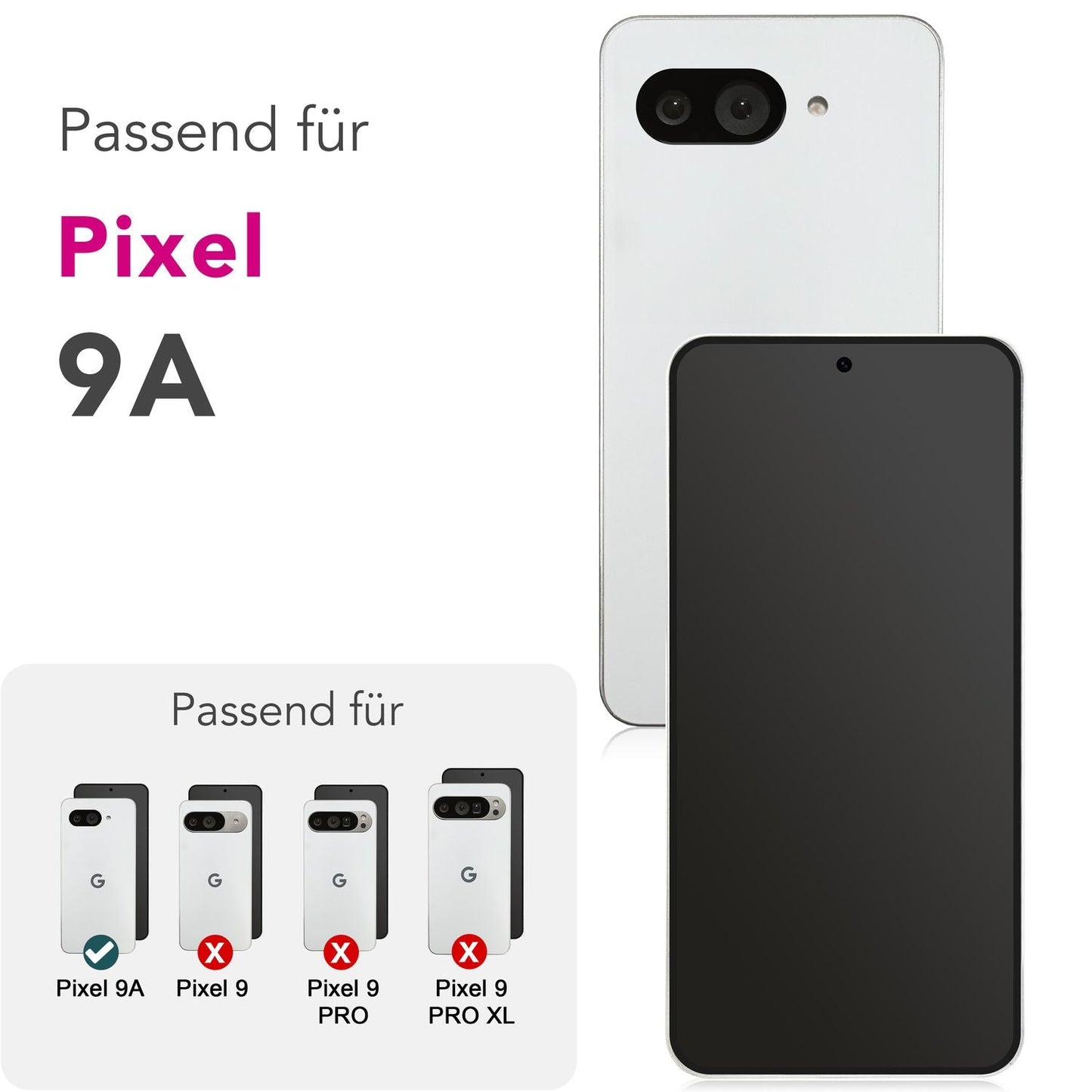 NALIA AntiSpyX für Google Pixel 9a Glas, Privacy Sichtschutzfolie [9H], Blickschutz gegen Seitenblicke, Gehärtetes Display-Schutzglas, Touch-Empfindlich, Anti-Fingerprint Glasfolie
