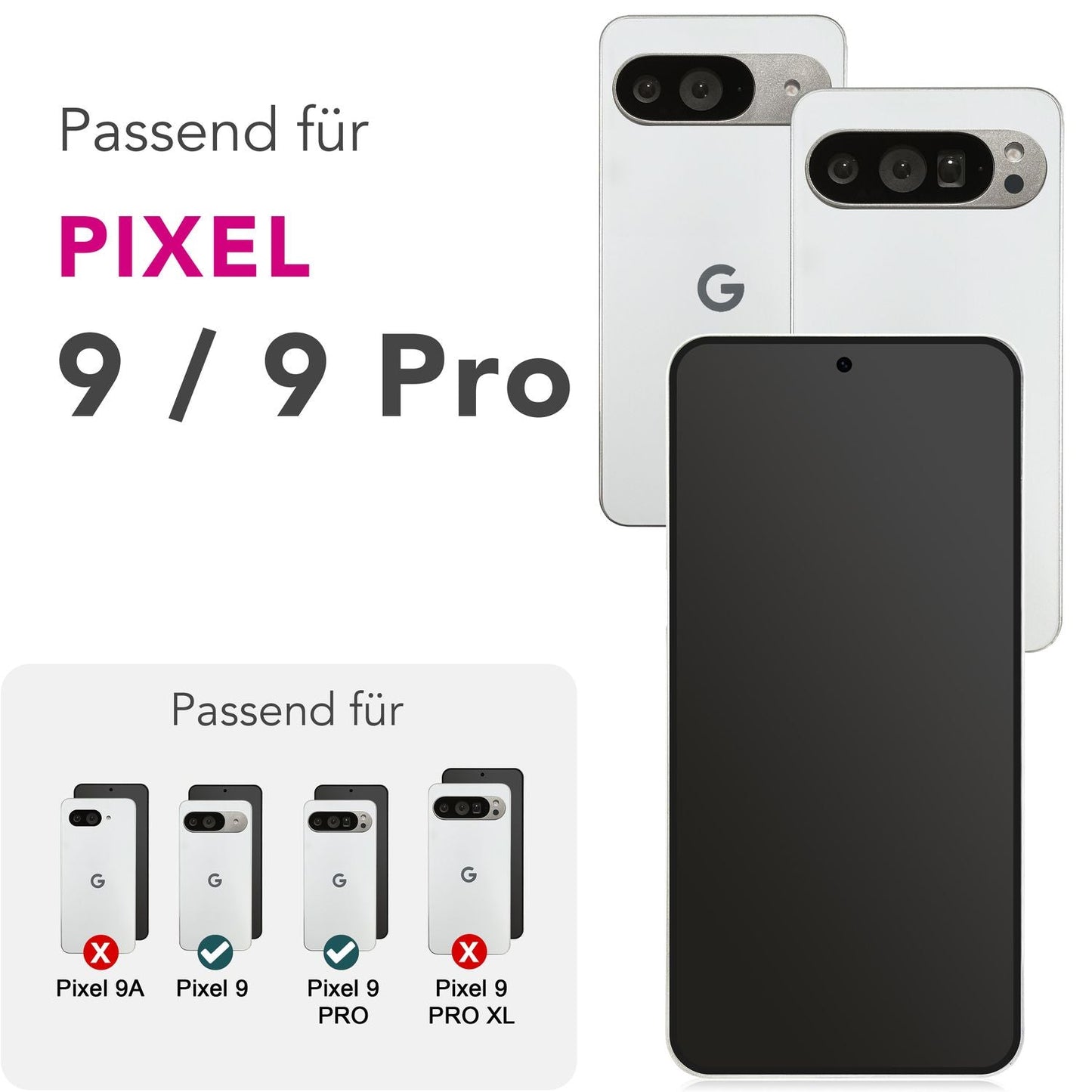 NALIA AntiSpyX für Google Pixel 9 / Pixel 9 Pro Glas, Gehärtete Privacy Sichtschutzfolie [9H], Display Blickschutz, Anti-Kratzer Schutzglas, Touch-kompatibel, Anti-Fingerprint
