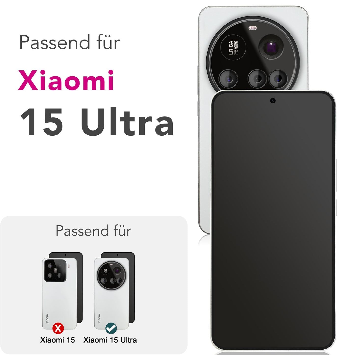 NALIA AntiSpyX fyrir Xiaomi 15 Ultra gler, verndargler fyrir persónuvernd [9H], hliðarvörn, samhæft við snertingu, hert 9H glerfilma, loftbólulaus, rispuþolin, olíufælin
