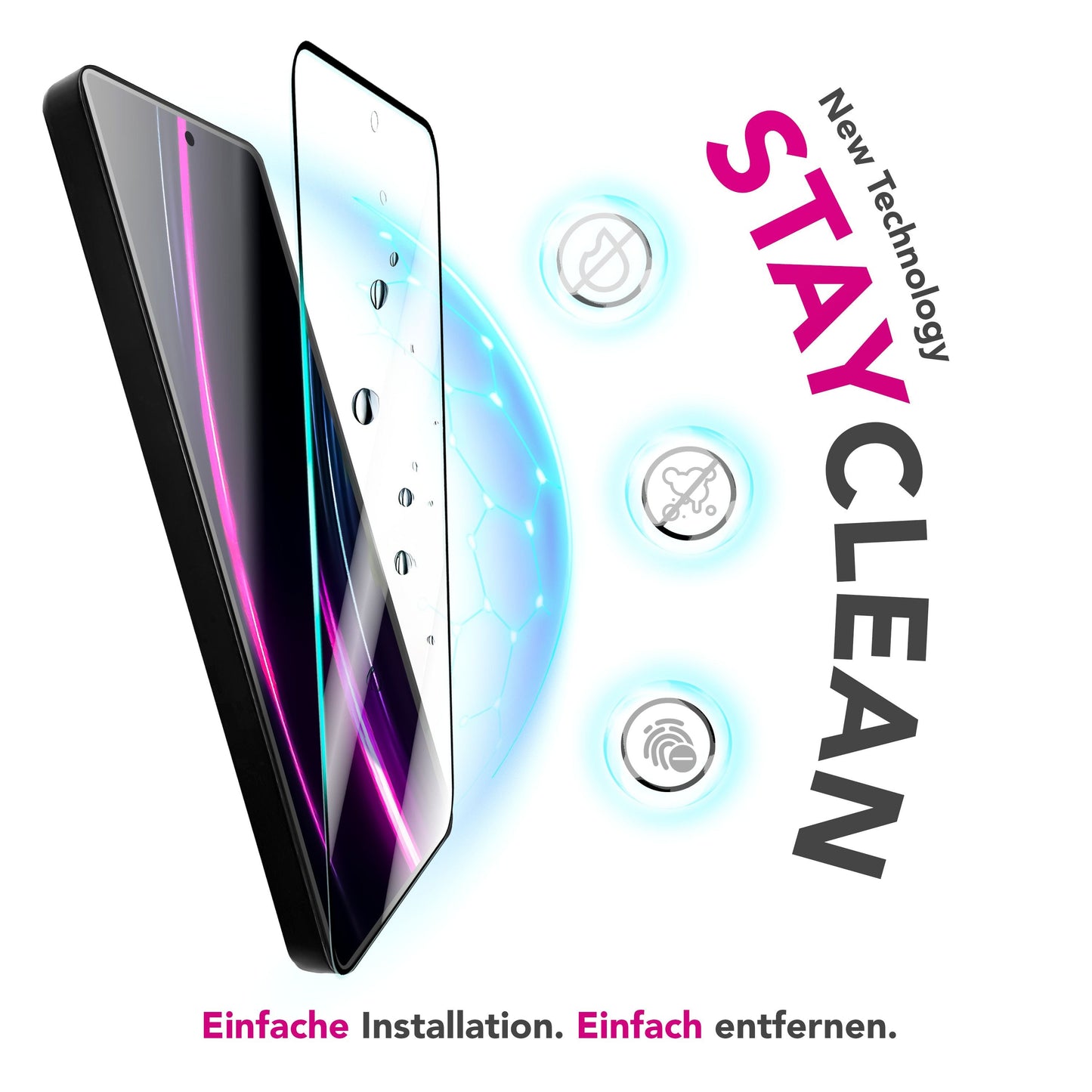 NALIA Glass ArmorGlassX fyrir Samsung Galaxy S25 FE (mjög gegnsætt skjáhlíf) - 2x hlífðargler 9H hörku, rispuþolið, flekkfrítt, passar við hulstur, olíufælandi, svartur rammi