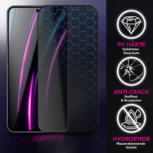 NALIA AntiSpyX Display Glass for Samsung Galaxy S25 FE (Discreet Privacy Screen Protector) - Privacy Protective Glass with 9H Hardness, Anti-Spy Display Glass for Privacy, Scratch-Resistant, Case Compatible