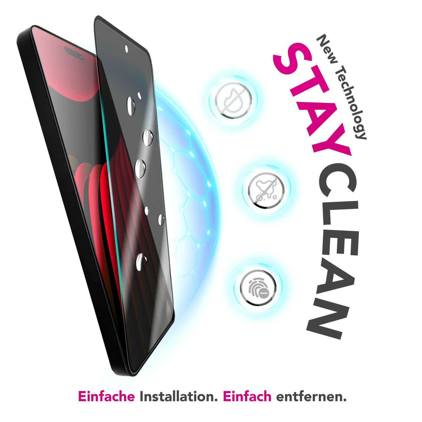 NALIA Persónuverndarskjárvörn AntiSpyX fyrir Apple iPhone 17 Pro (Nákvæm persónuverndarskjárvörn) - Skjágler með 9H hörku, njósnavörn, rispuþolin, loftbólulaus, olíufælin, hulsturvæn