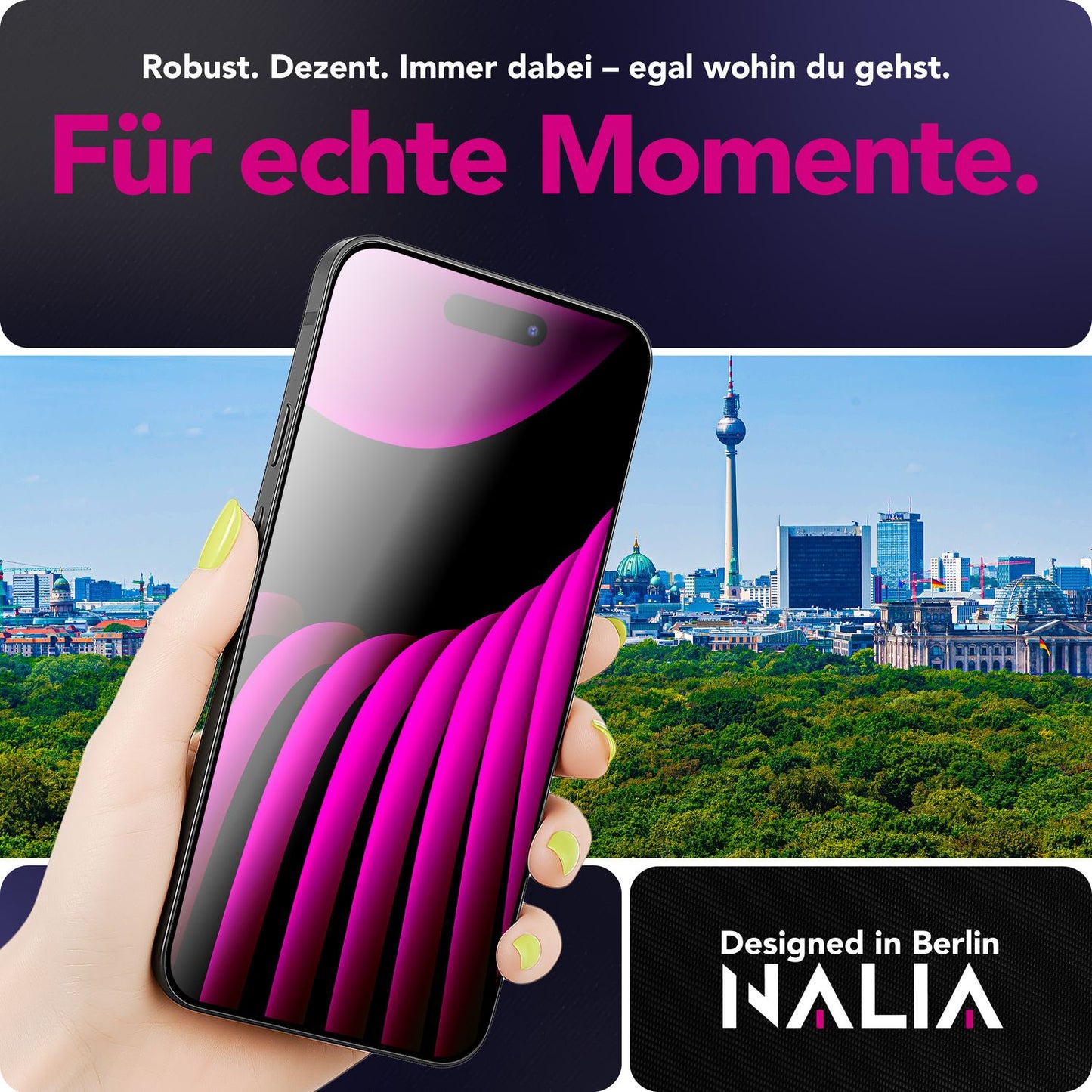 NALIA ArmorGlassX Display Glass for Apple iPhone 17 Pro Max (super clear screen protector) - 2x 9H tempered glass screen protectors, scratch-resistant, touch-optimized, case-compatible, black frame