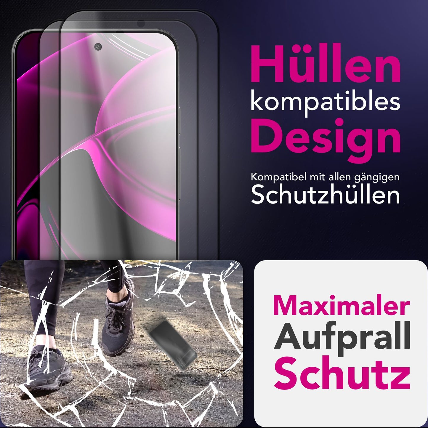 NALIA Display Glas ArmorGlassX für Google Pixel 10 / 10 Pro (super klarer Displayschutz), 2x Schutzglas 9H Härte, Case-kompatibel, Kratzfest, Touch-sensitiv, schwarzer Rahmen