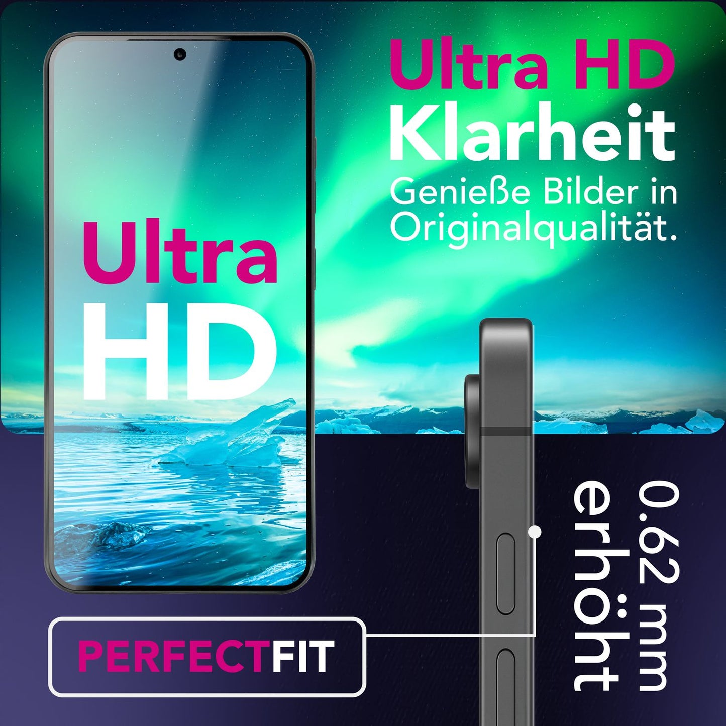 NALIA ArmorGlassX skjágler fyrir Google Pixel 10 Pro XL (mjög gegnsætt skjávörn), tvöfalt verndargler, 9H hörku, rispuþolið, fingrafaravarið, hulsturvænt, svartur rammi