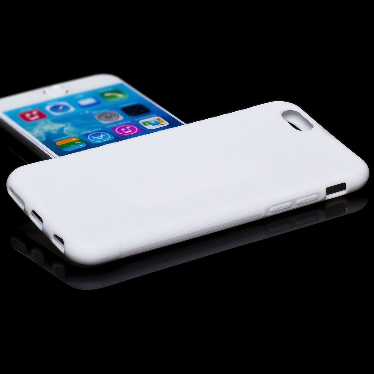 NALIA für IPHONE 6 / 6S Schutzhülle Anti-Slip Silikon Cover Case - Weiß