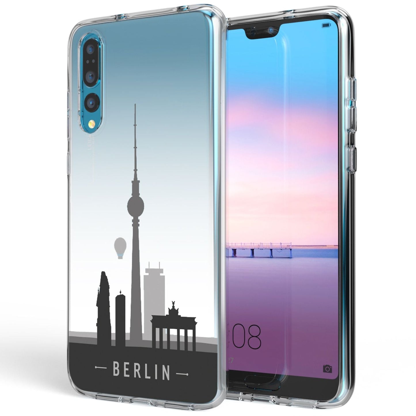 Huawei P20 Pro hulstur frá NALIA, þunnt sílikonmynstrað hlífðarhulstur