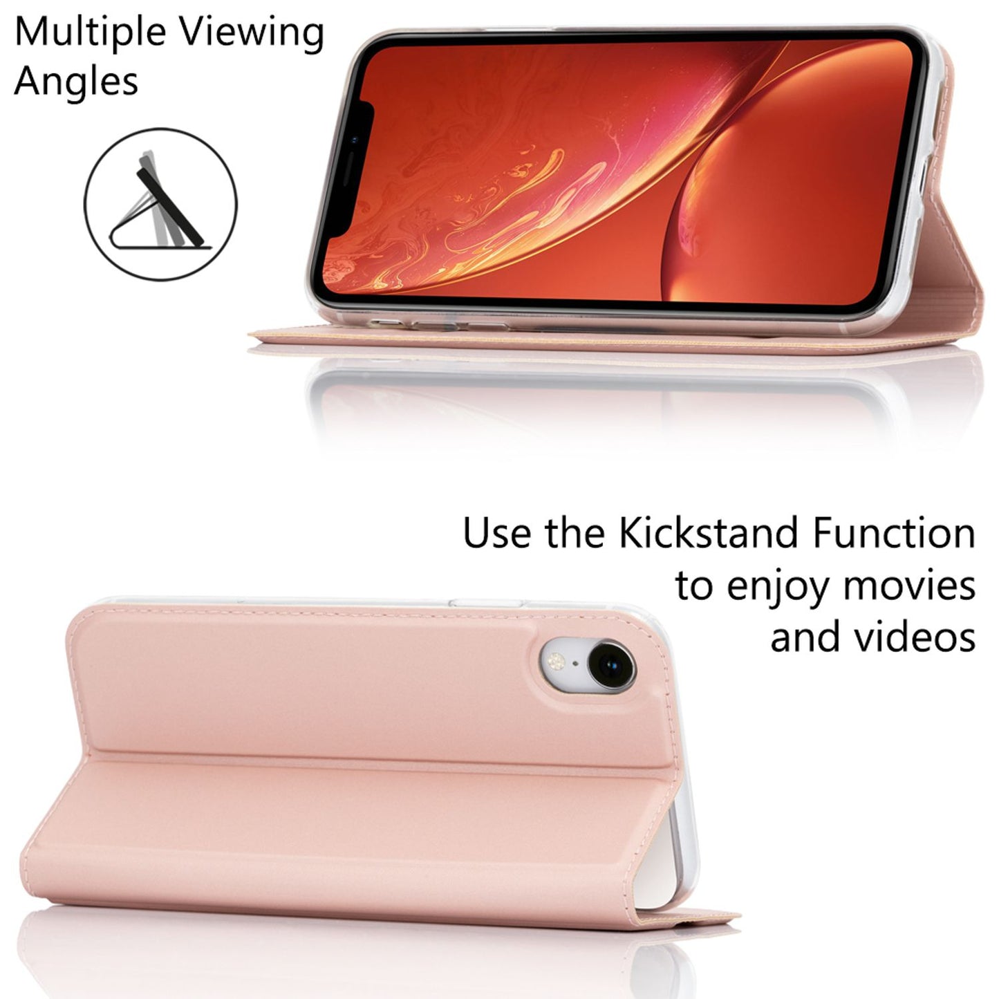 NALIA Flip Case for iPhone XR, Slim Protective Cover Phone Case Bag Bumper Case