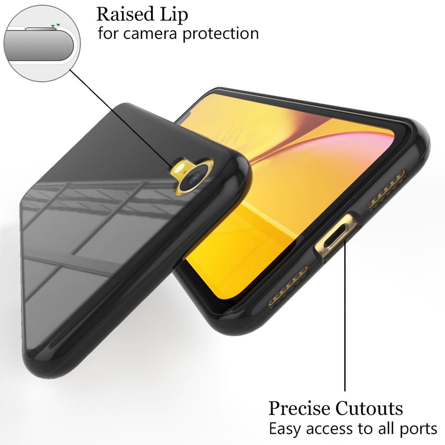 NALIA 360° Magnet Hülle für iPhone XR, Slim Hard Case Cover mit Display Schutz