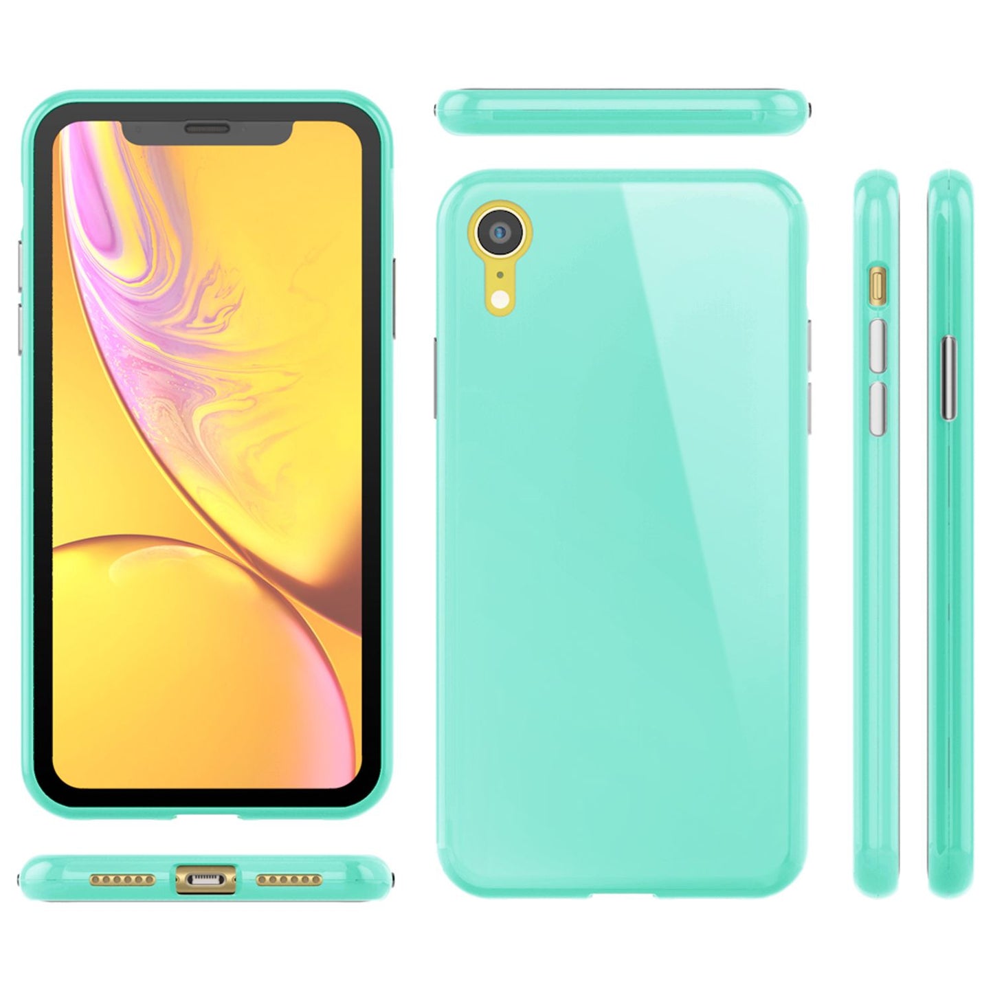 NALIA 360° Magnet Hülle für iPhone XR, Slim Hard Case Cover mit Display Schutz