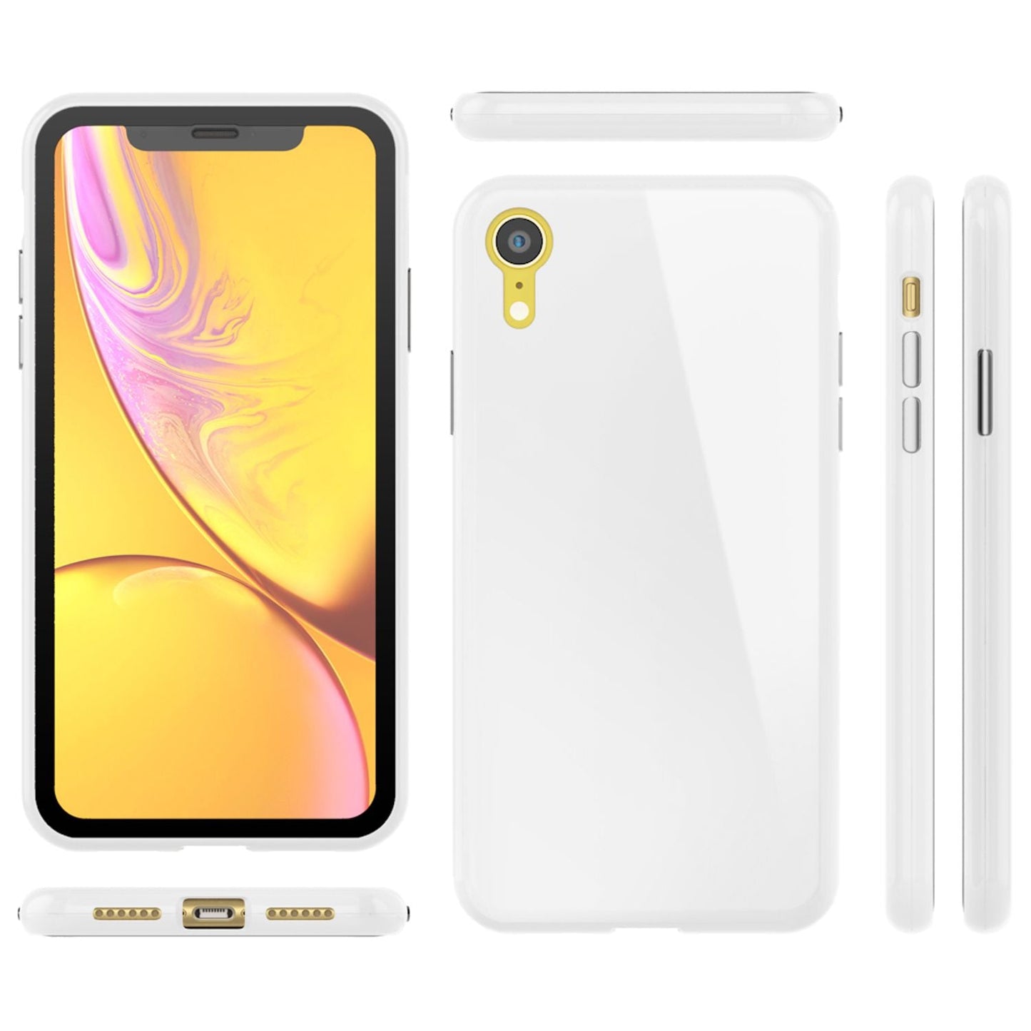 NALIA 360° Magnet Hülle für iPhone XR, Slim Hard Case Cover mit Display Schutz