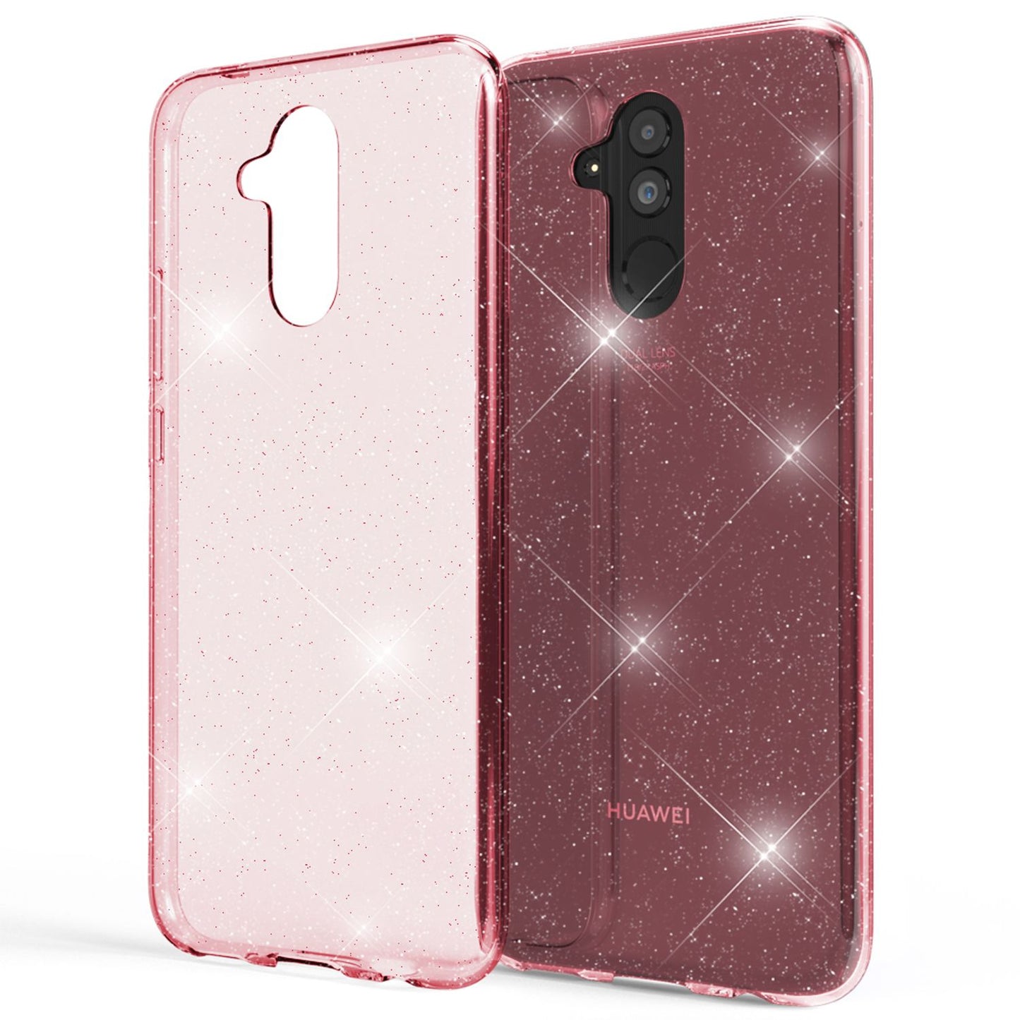 NALIA Glitter Case compatible with Huawei Mate20 Lite Glitter Silicone Case Cover