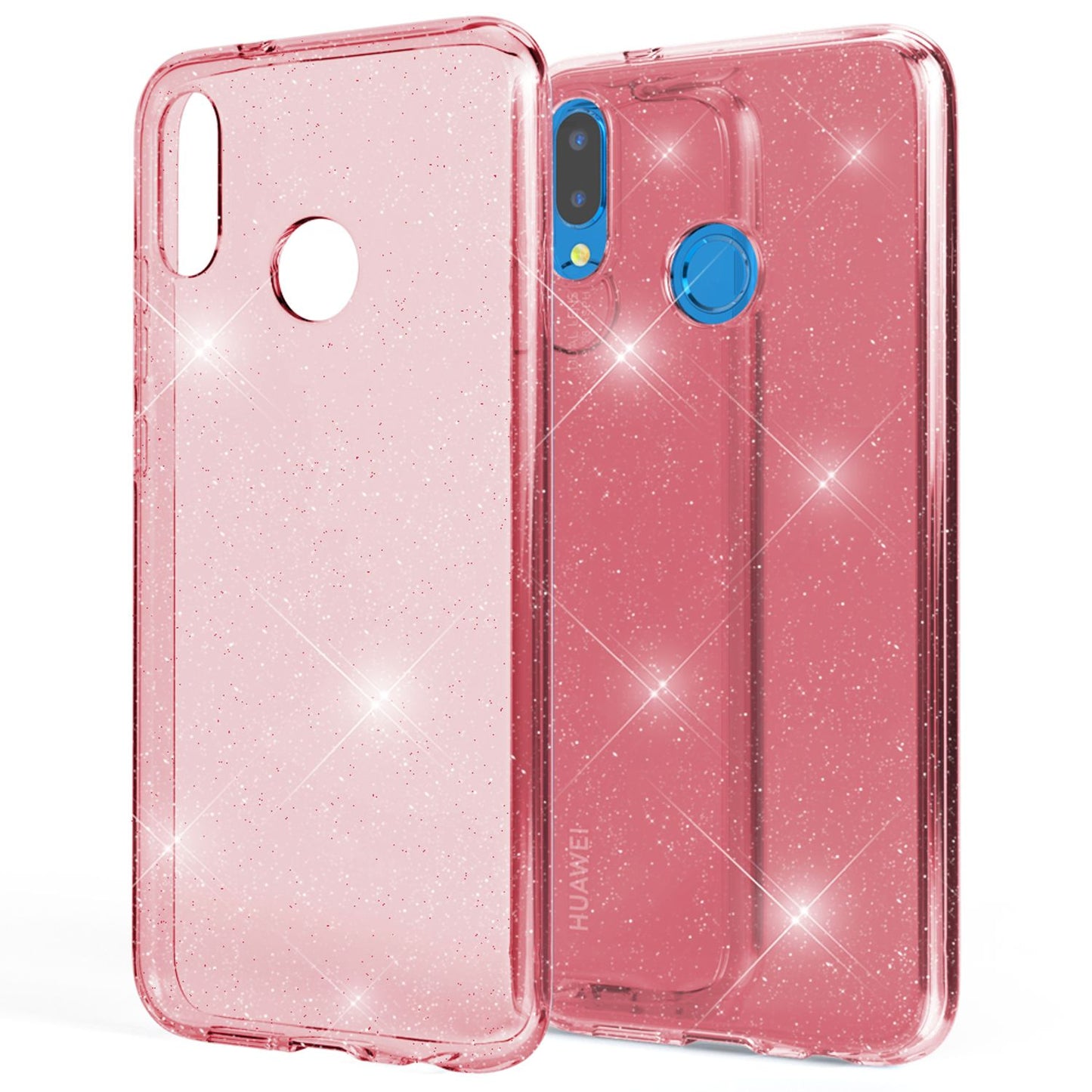 NALIA Glitter Case Compatible with Huawei P20 Lite Glitter Phone Case Cover