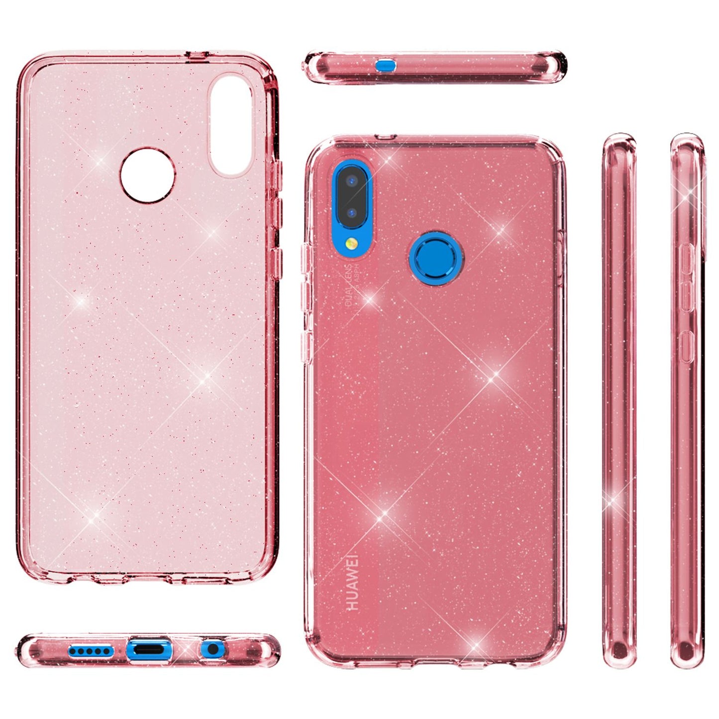 NALIA Glitter Case Compatible with Huawei P20 Lite Glitter Phone Case Cover