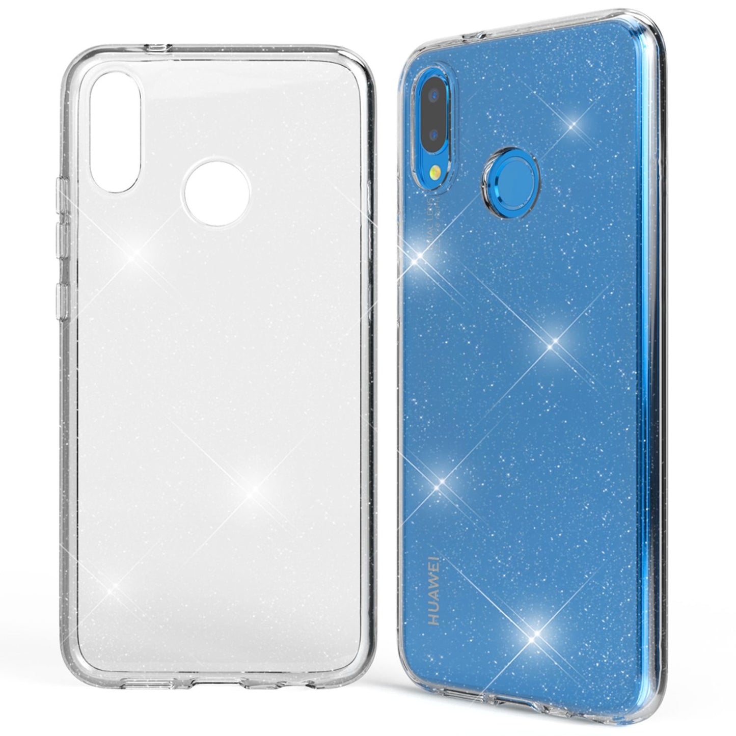 NALIA Glitter Case Compatible with Huawei P20 Lite Glitter Phone Case Cover