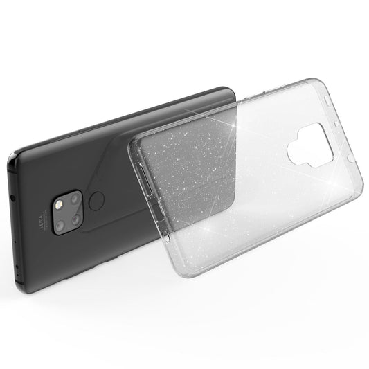 NALIA Glitter Hülle kompatibel mit Huawei Mate20, Glitzer Silikon Case Cover