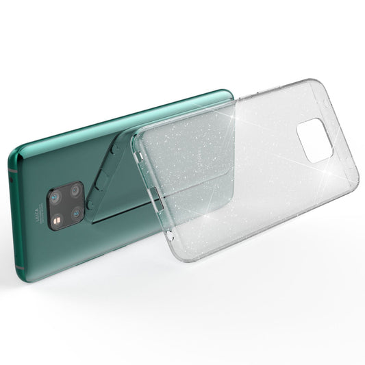 NALIA Glitter Case compatible with Huawei Mate20 Pro, Glitter Phone Case