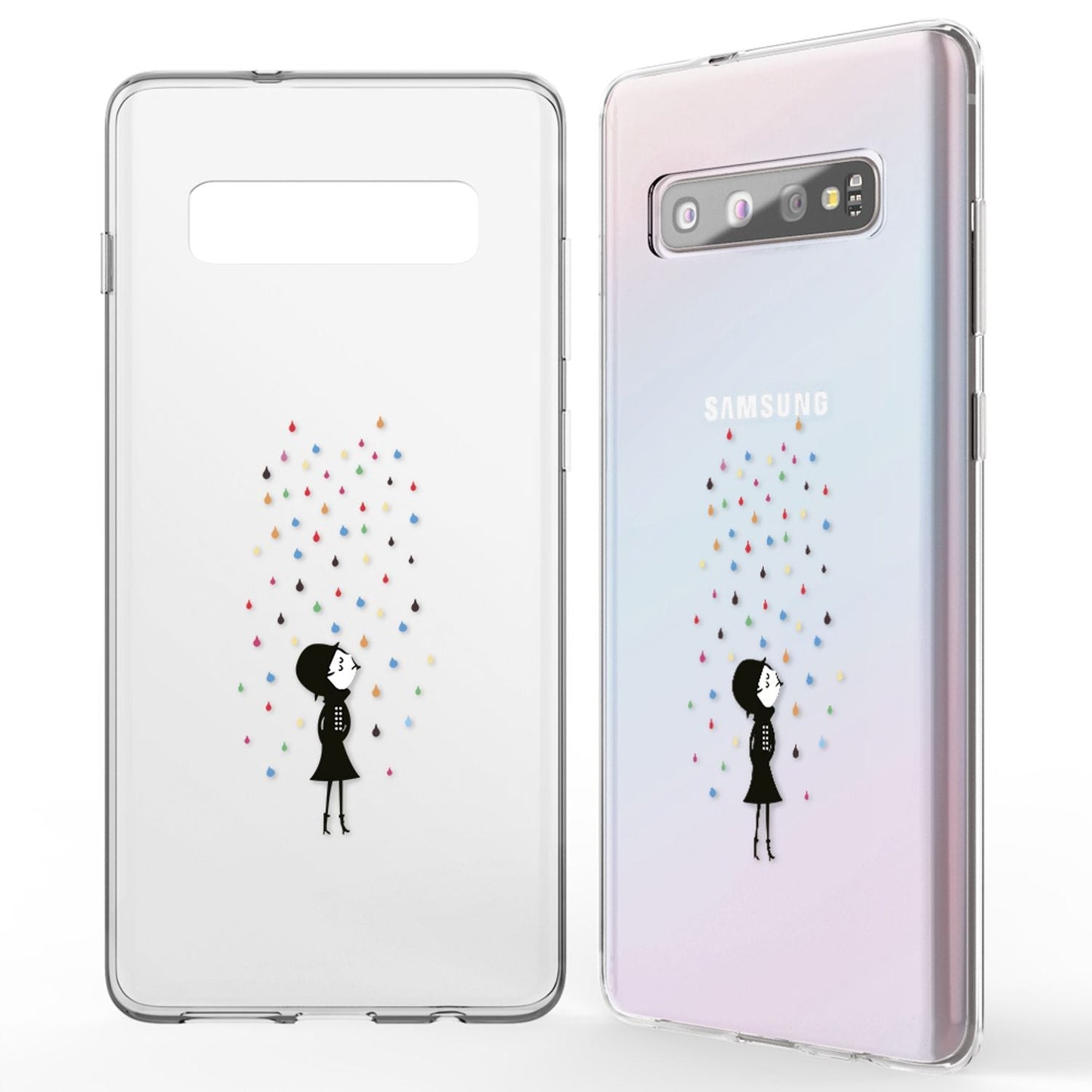 NALIA Hülle für Samsung Galaxy S10, Motiv Handyhülle Silikon Case Schutz Cover