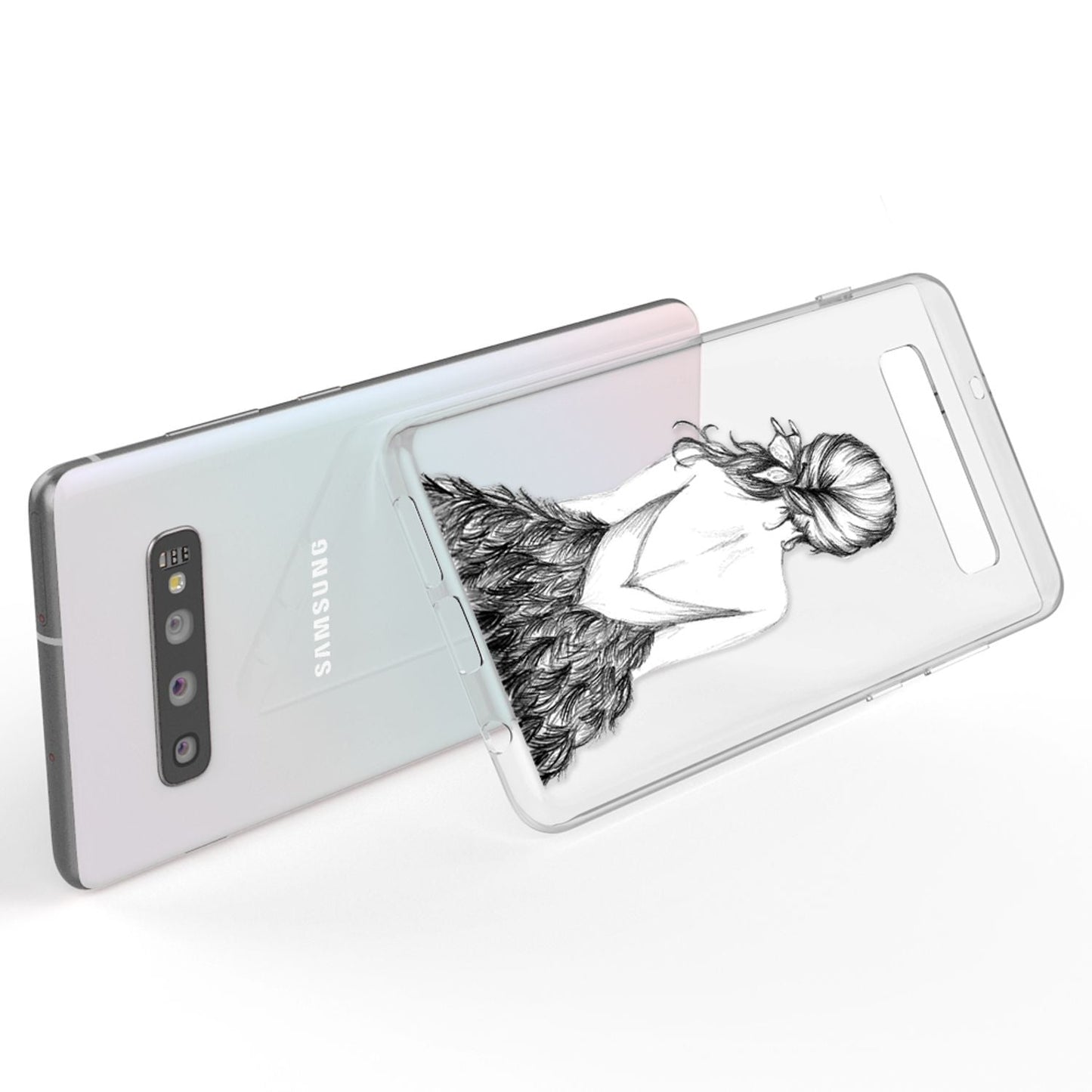 NALIA Hülle für Samsung Galaxy S10, Motiv Handyhülle Silikon Case Schutz Cover