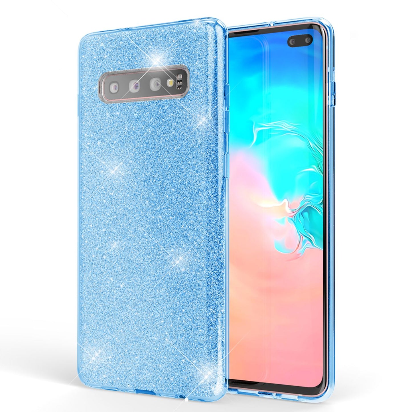 NALIA Case Compatible with Samsung Galaxy S10 Plus, Glitter Phone Case Cover