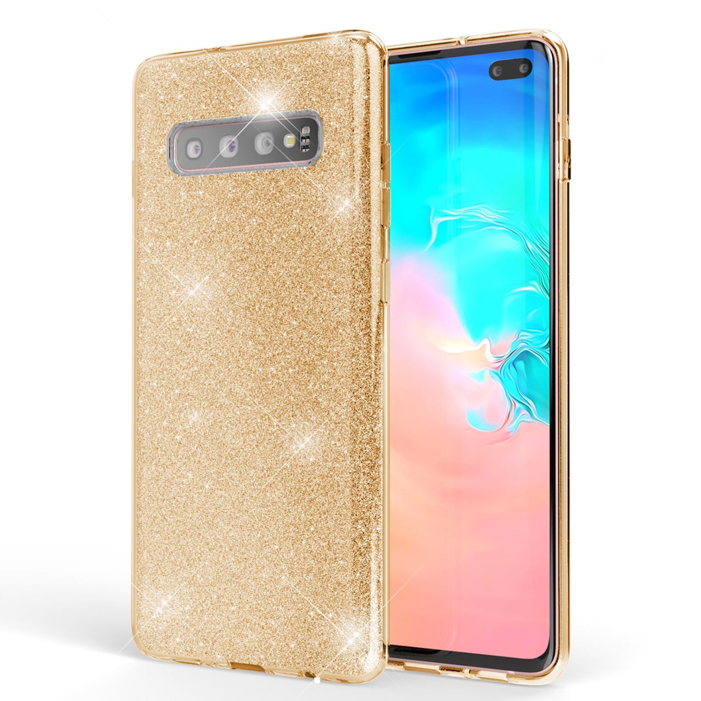NALIA Case Compatible with Samsung Galaxy S10 Plus, Glitter Phone Case Cover