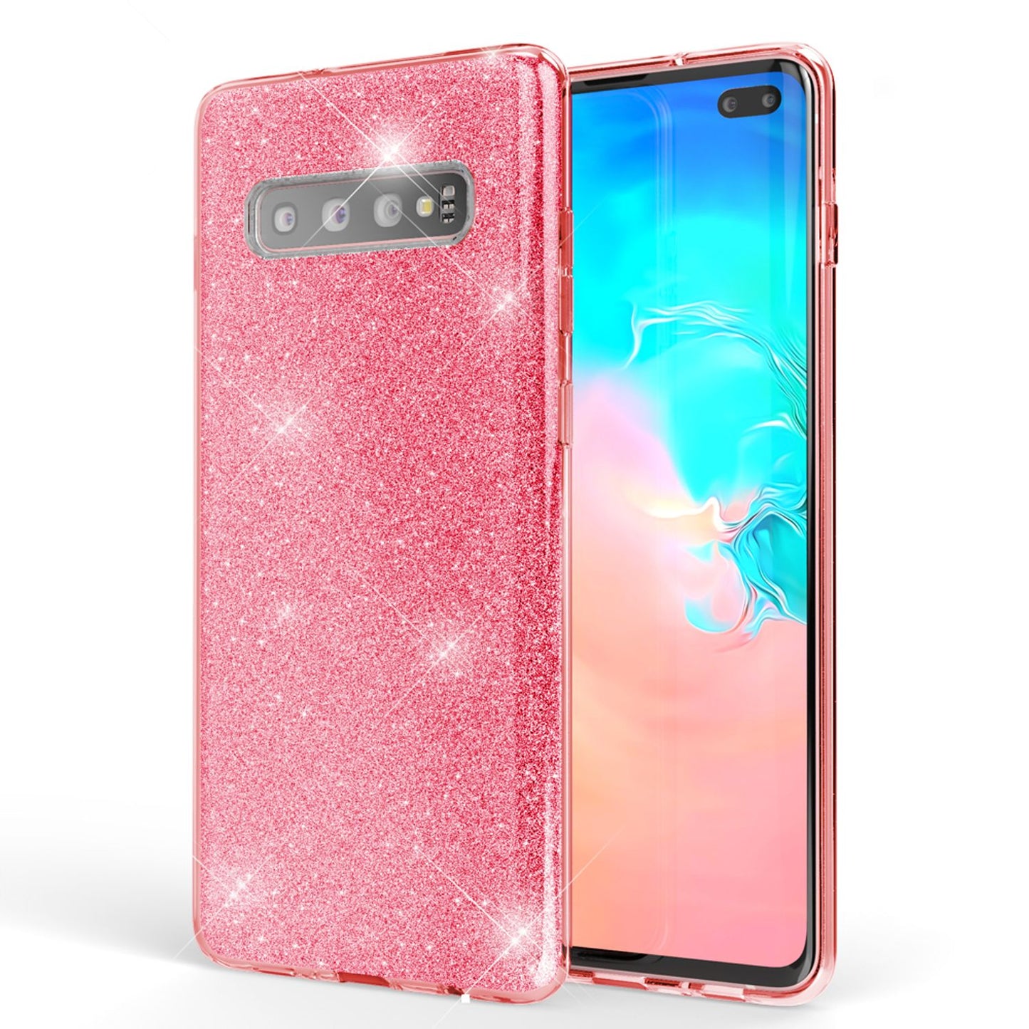 NALIA Case Compatible with Samsung Galaxy S10 Plus, Glitter Phone Case Cover