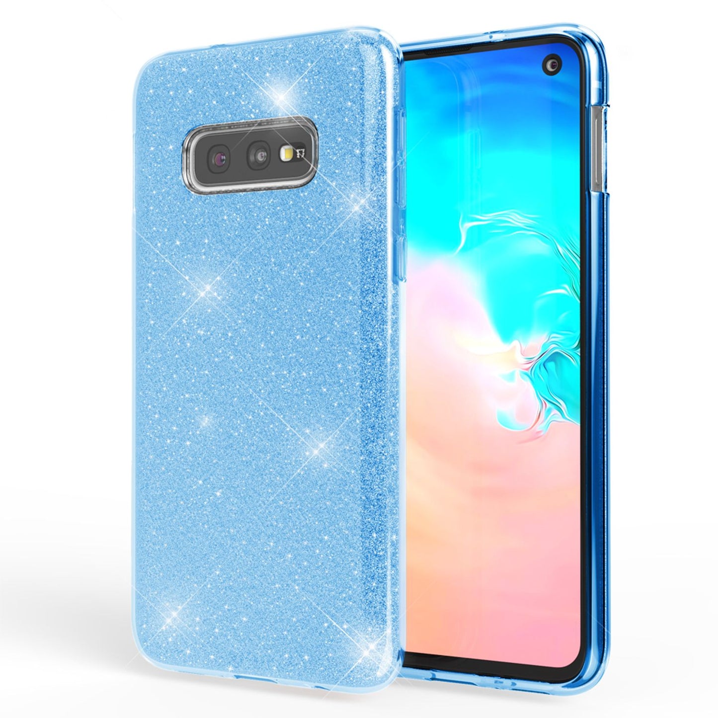 NALIA Case Compatible with Samsung Galaxy S10e, Glitter Phone Case Back Cover