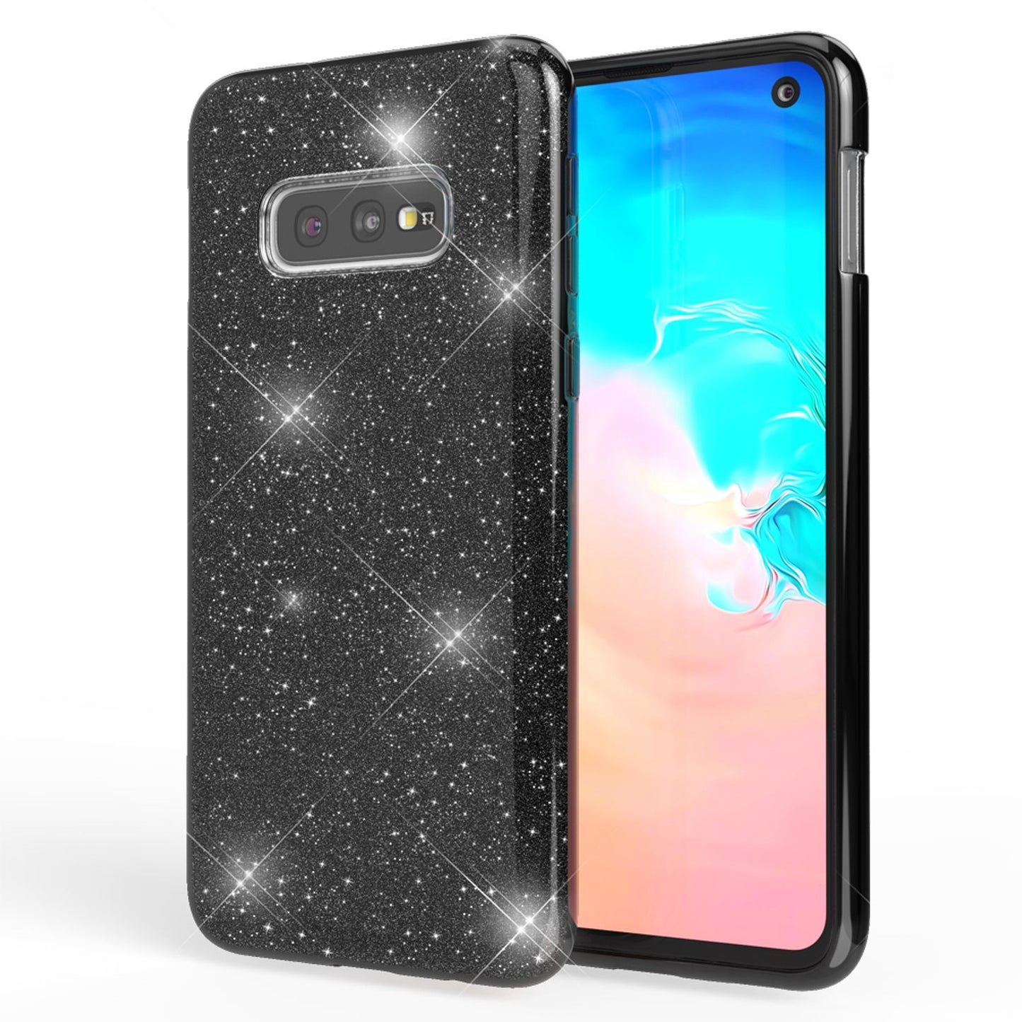 NALIA Case Compatible with Samsung Galaxy S10e, Glitter Phone Case Back Cover