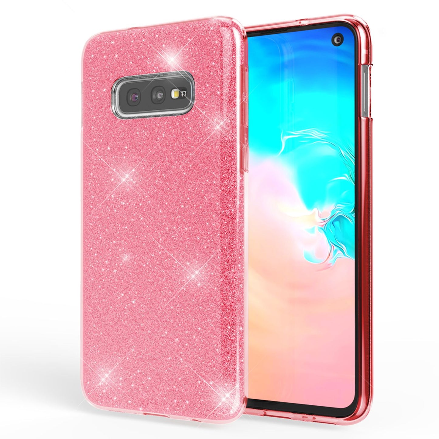 NALIA Case Compatible with Samsung Galaxy S10e, Glitter Phone Case Back Cover