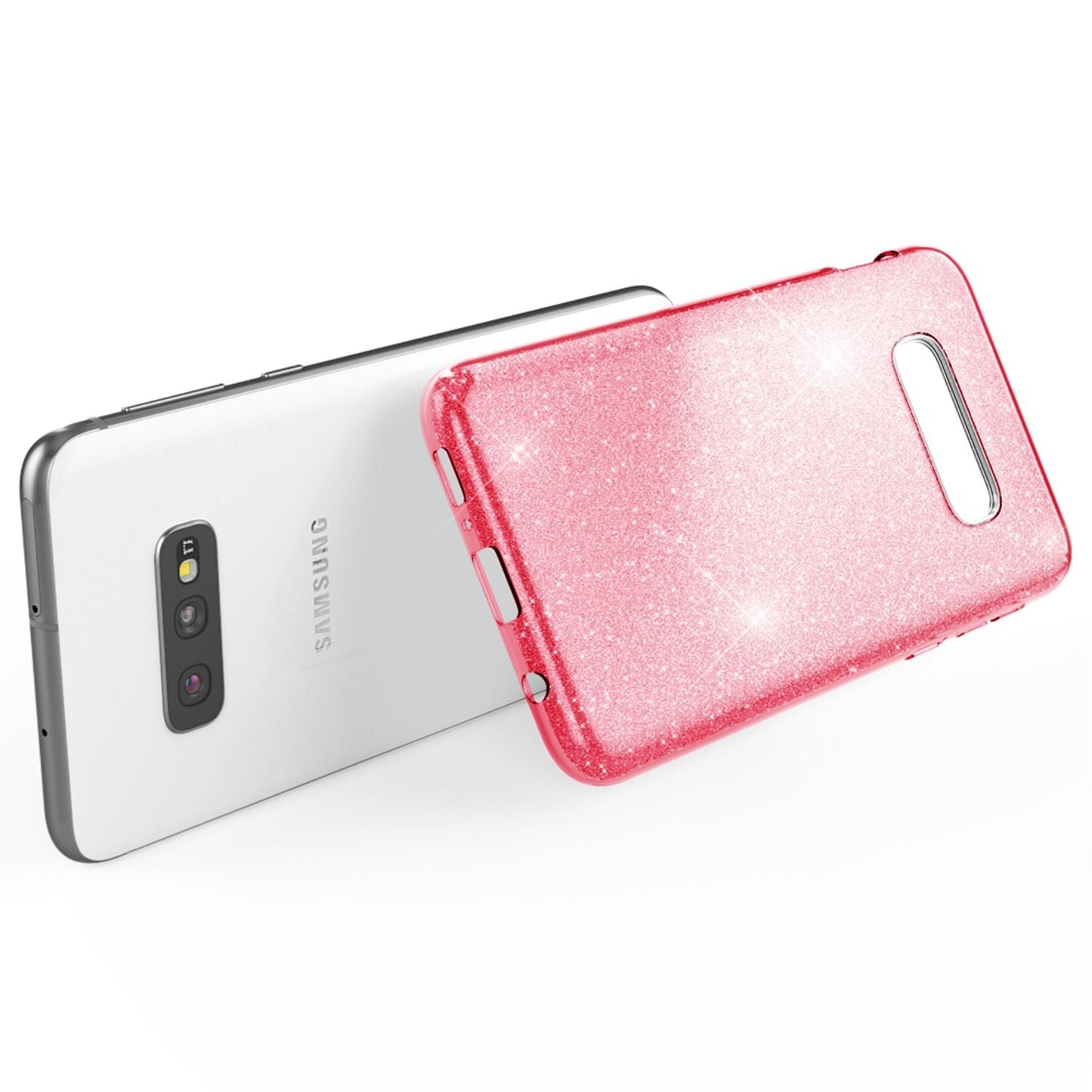 NALIA Case Compatible with Samsung Galaxy S10e, Glitter Phone Case Back Cover