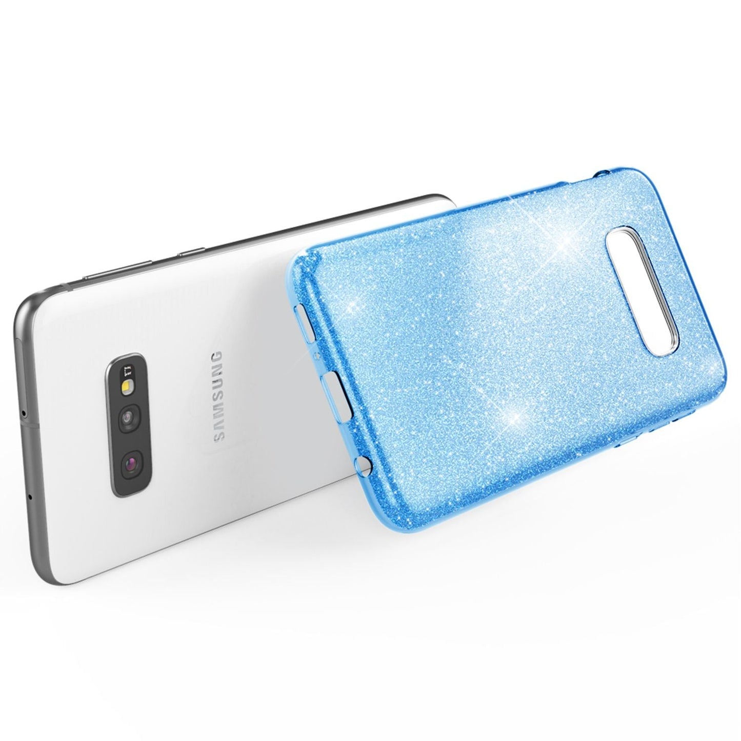NALIA Case Compatible with Samsung Galaxy S10e, Glitter Phone Case Back Cover