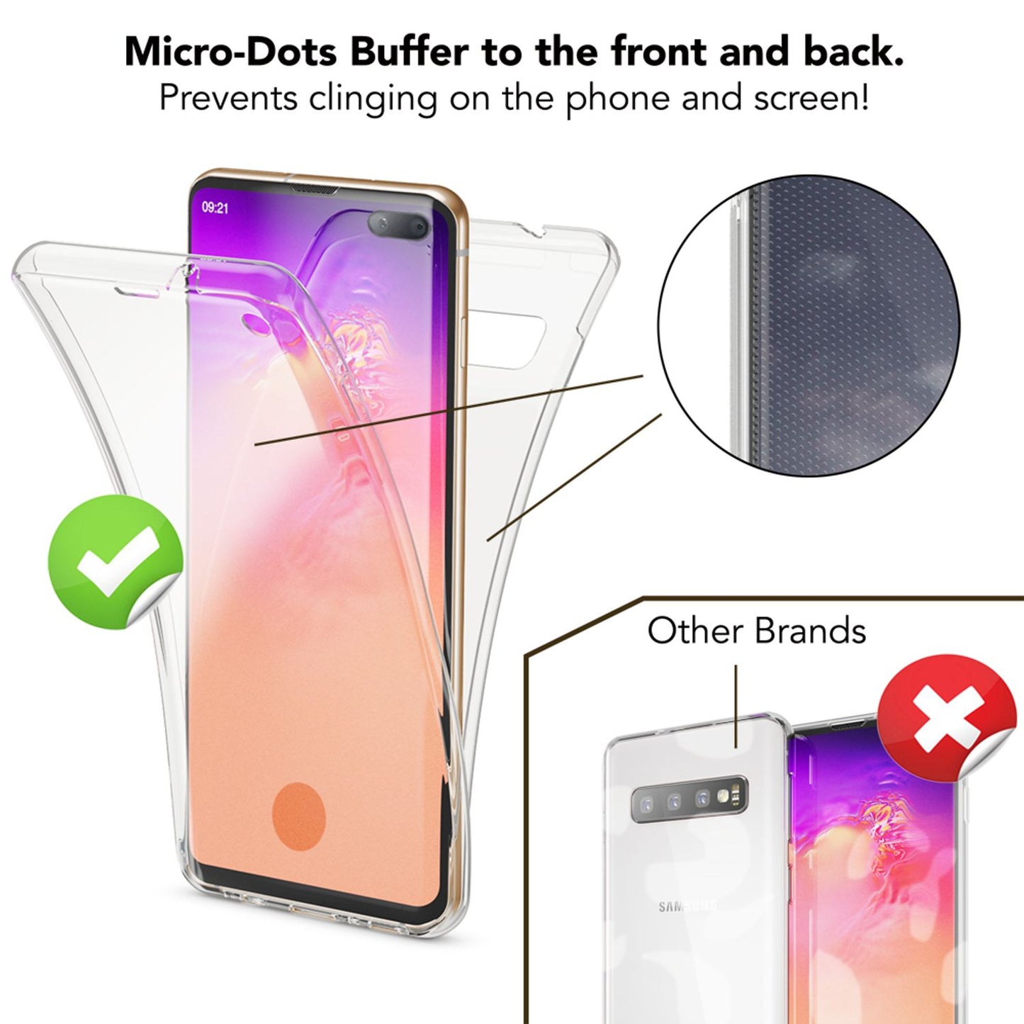 NALIA 360 Degree Case for Samsung Galaxy S10 Plus, Full Cover Silicone Case Protection