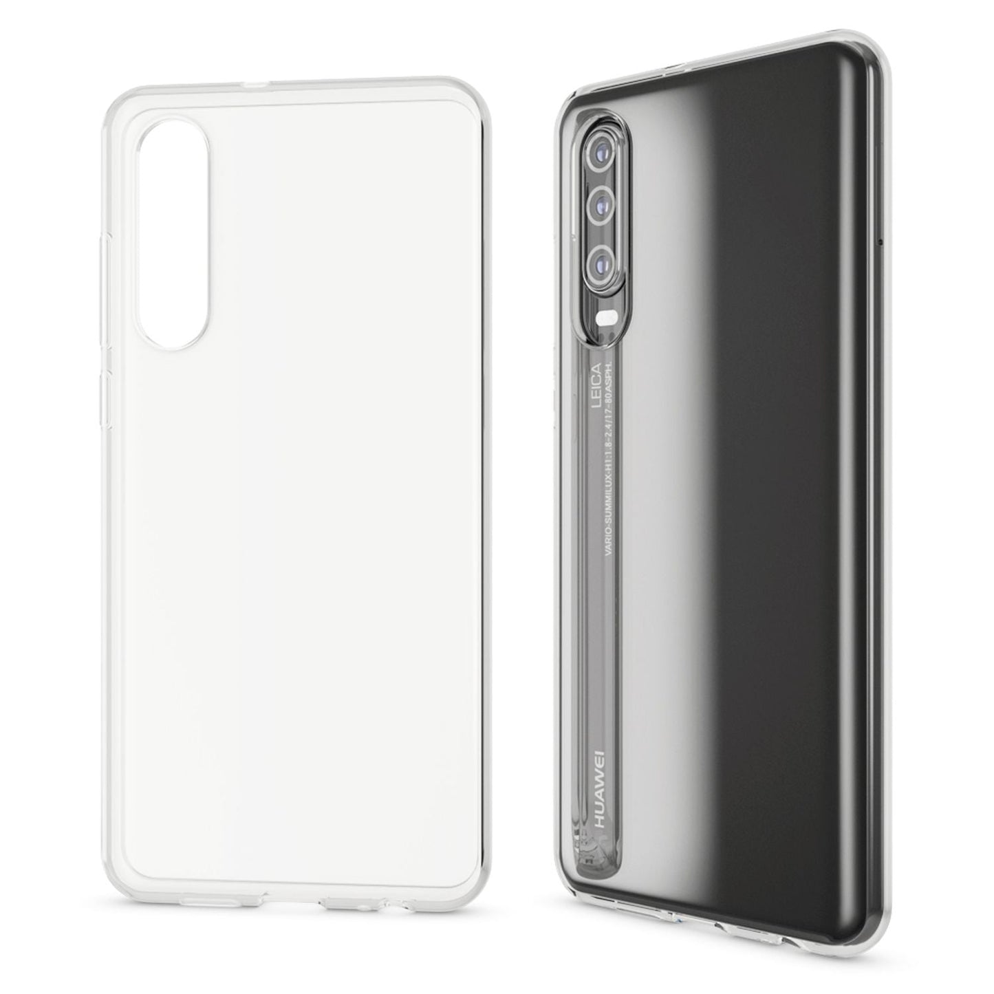 NALIA Handyhülle für Huawei P30 Hülle, Dünne Durchsichtige Silikon Schutzhülle