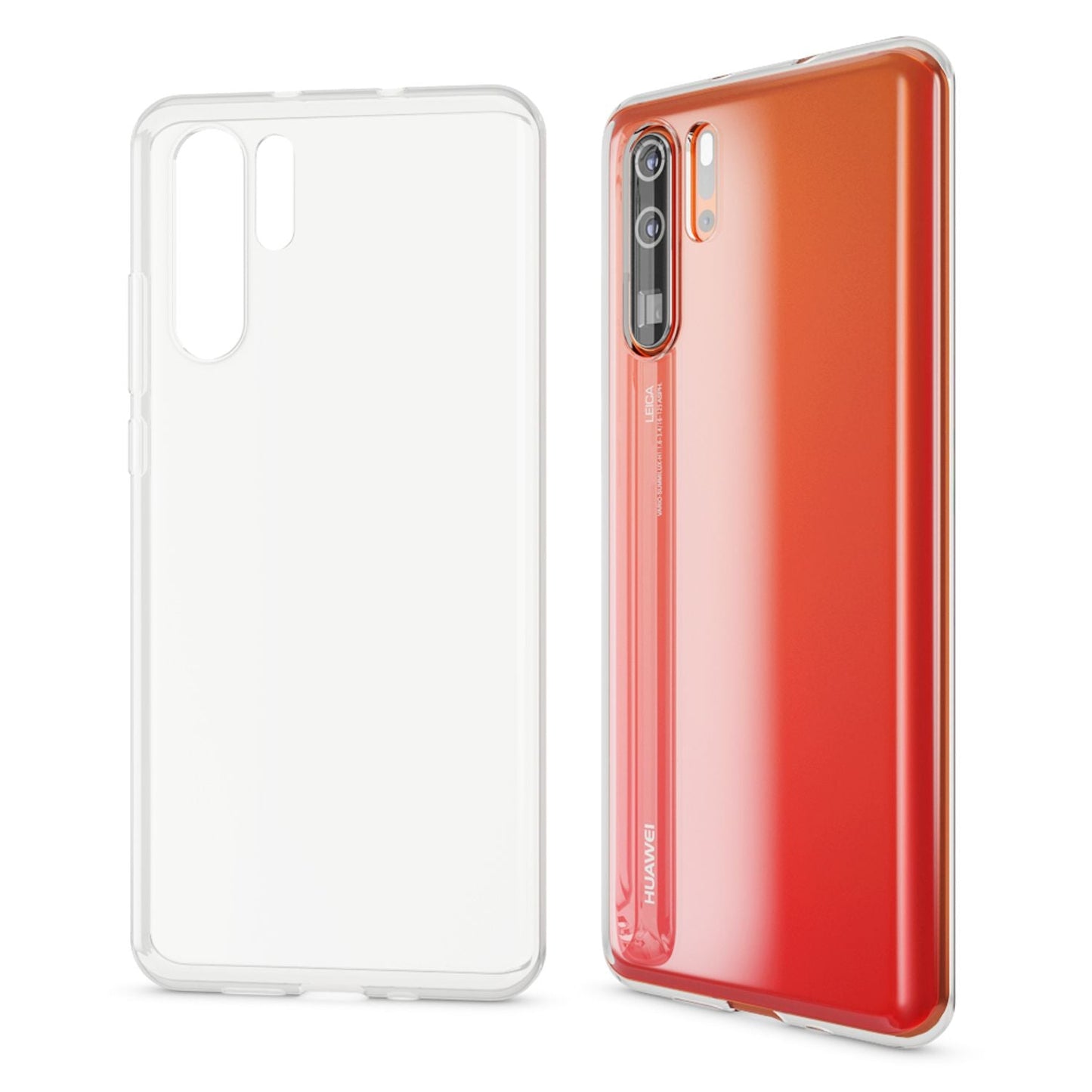 NALIA Phone Case for Huawei P30 Pro, Transparent Silicone Protective Case