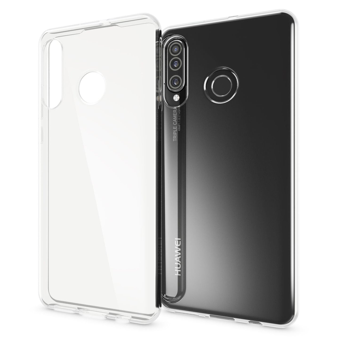 NALIA Handyhülle für Huawei P30 Lite Hülle, Durchsichtige Silikon Schutzhülle