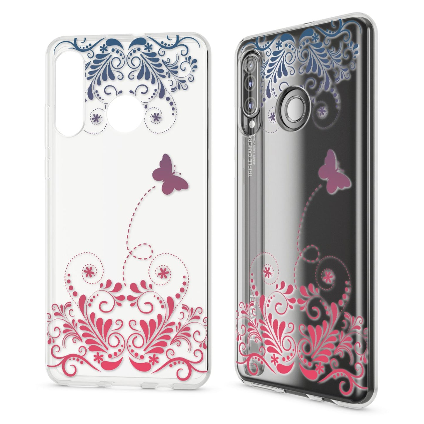 NALIA Case for Huawei P30 Lite, Design Phone Case, Slim Silicone Protective Case