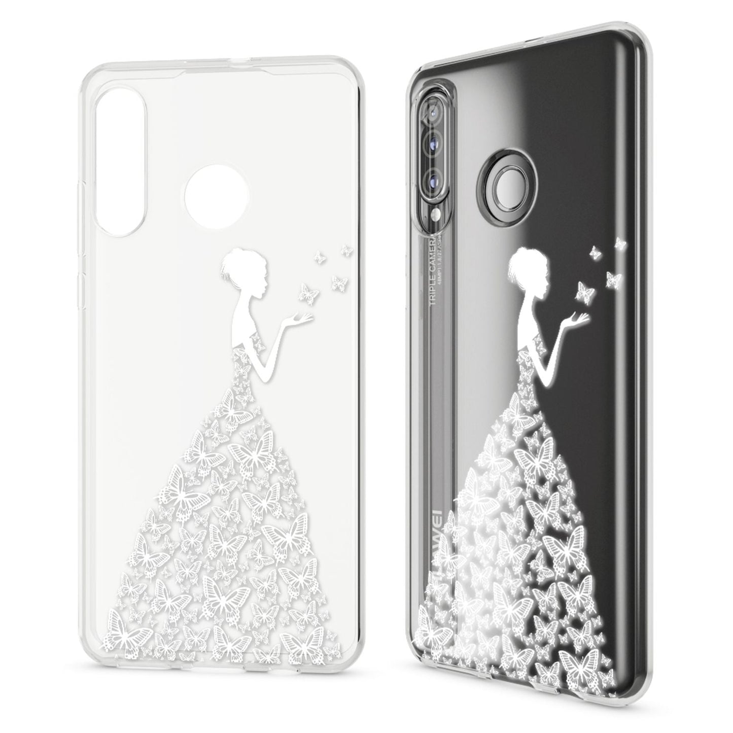 NALIA Case for Huawei P30 Lite, Design Phone Case, Slim Silicone Protective Case