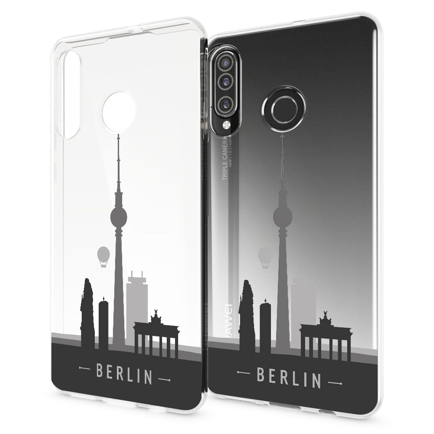 NALIA Case for Huawei P30 Lite, Design Phone Case, Slim Silicone Protective Case