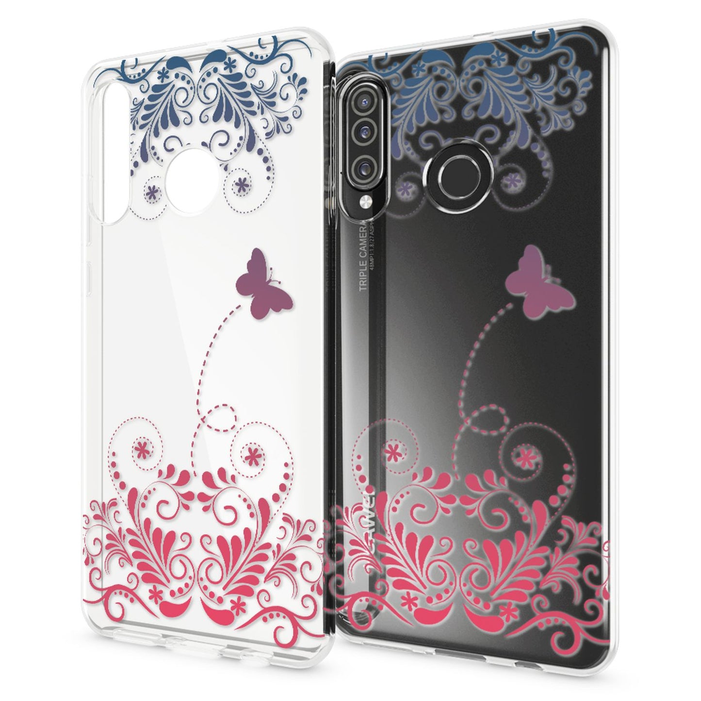 NALIA Case for Huawei P30 Lite, Design Phone Case, Slim Silicone Protective Case