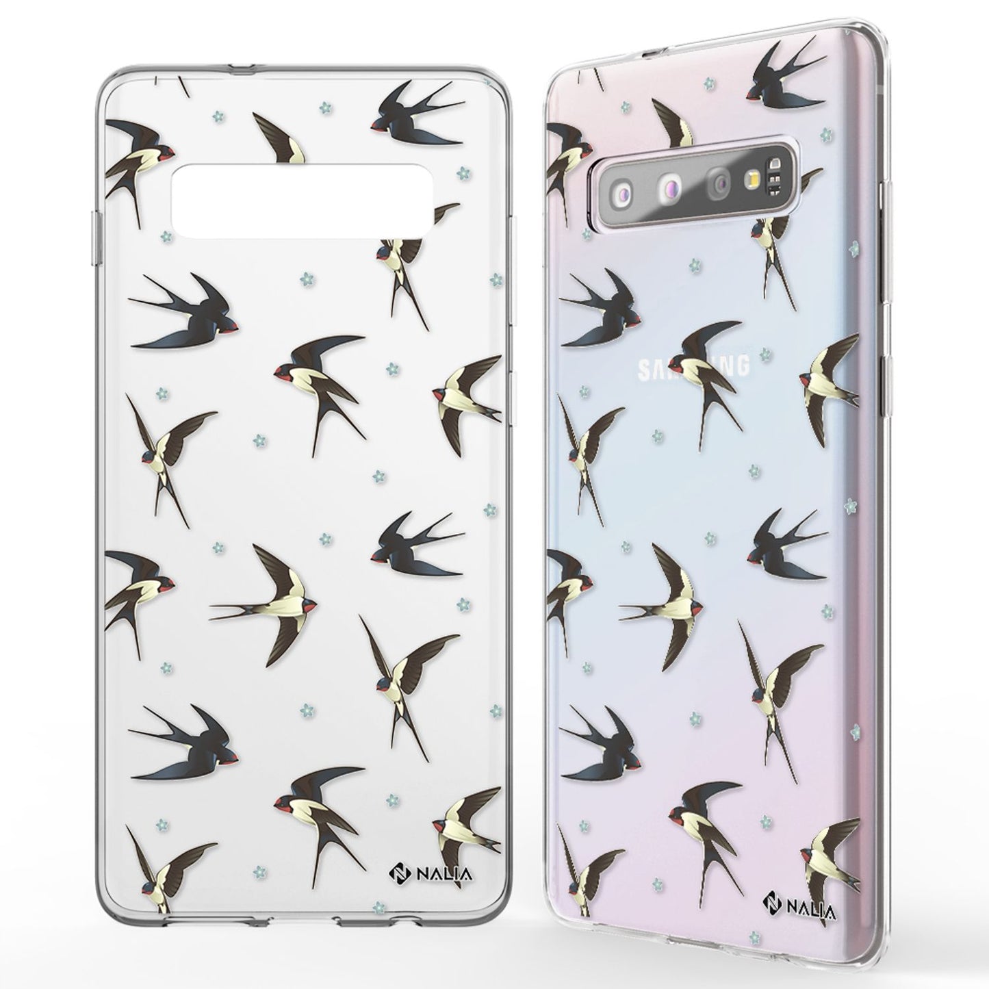 NALIA símahulstur fyrir Samsung Galaxy S10, þunnt sílikonhulstur með hönnun