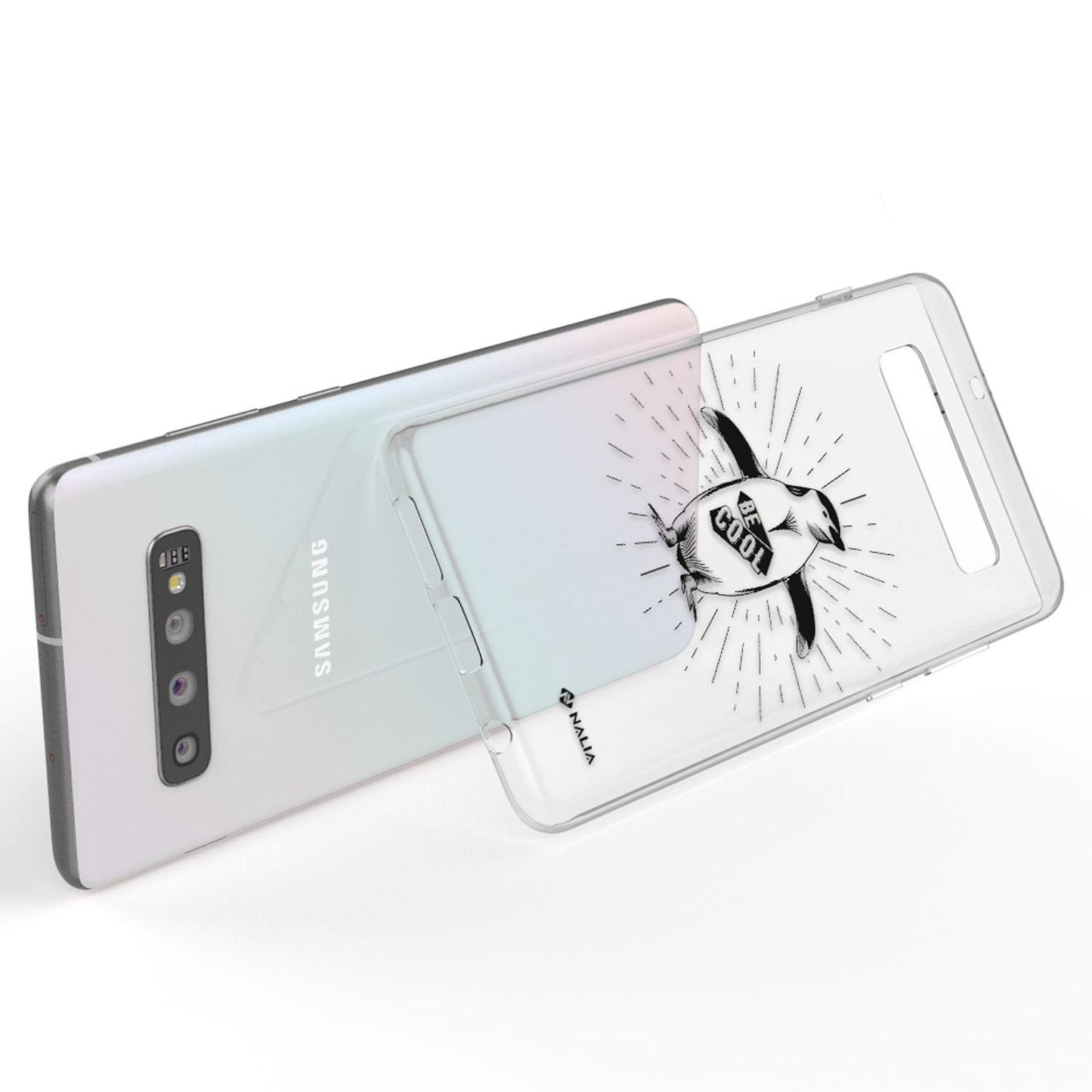 NALIA símahulstur fyrir Samsung Galaxy S10, þunnt sílikonhulstur með hönnun