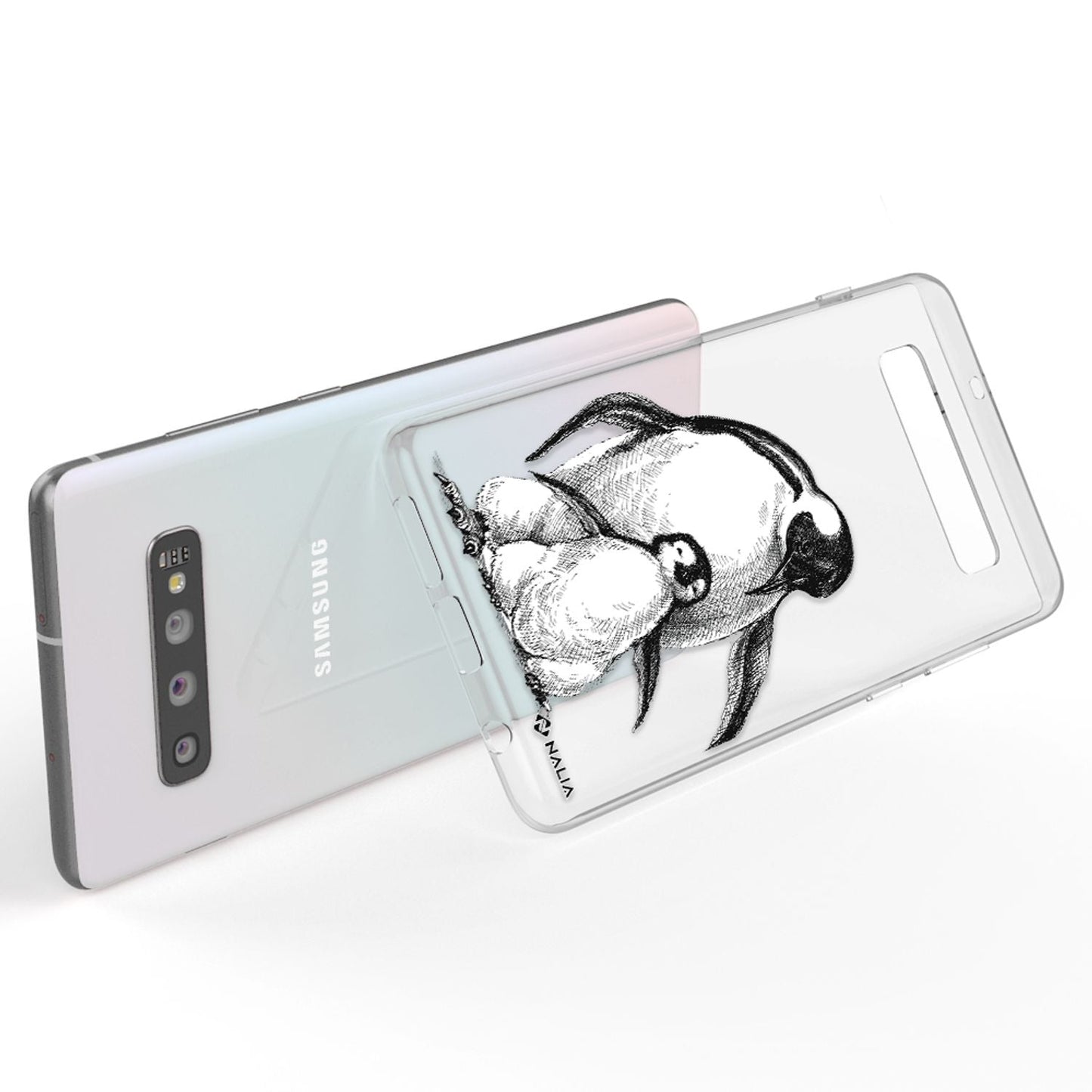 NALIA símahulstur fyrir Samsung Galaxy S10, þunnt sílikonhulstur með hönnun